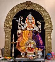Jalabhisheka and Arati by HH Swamiji on Vardhanti Divasa of Shri Devi Durga Parameshwari Sannidhih at Karla (4 March 2025)
